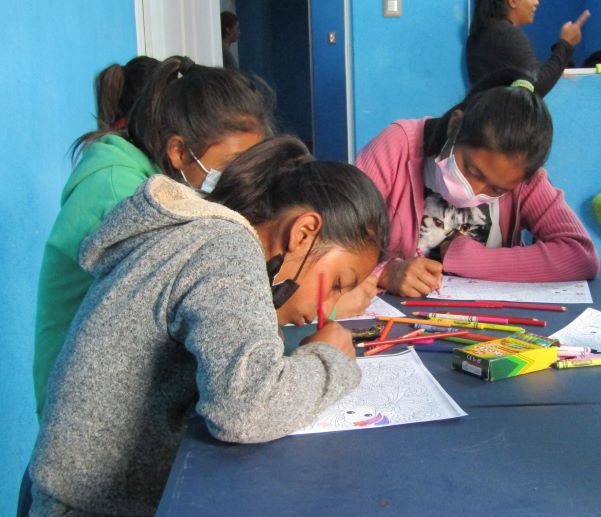 Girls in Guatemala coloring