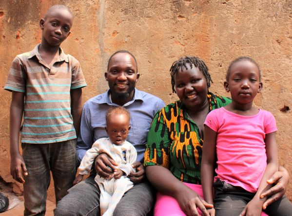 Family of five in Uganda
