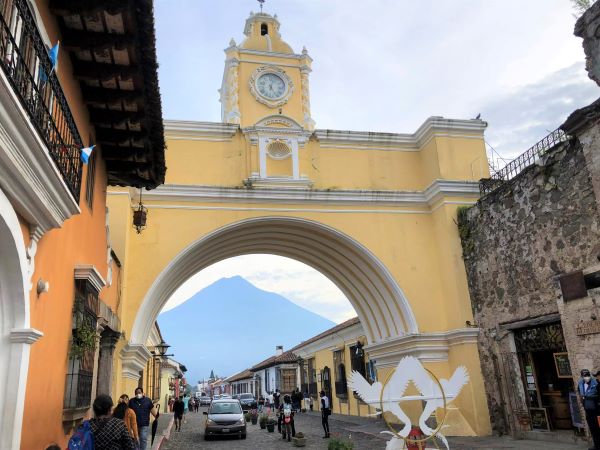 Yellow arch in Antigua, Guatemala