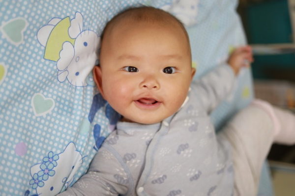 Smiling baby in China