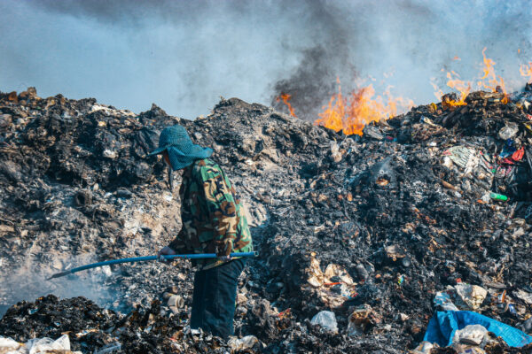 Landfill on fire