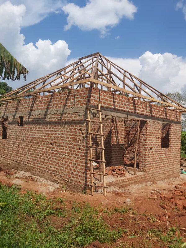 Home being built in Uganda