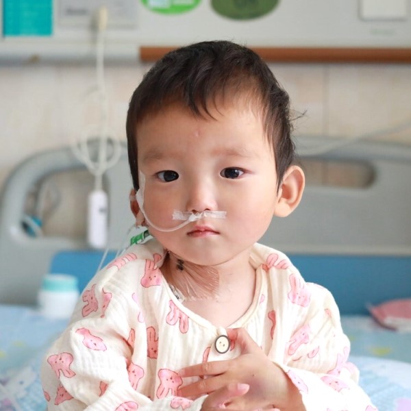 young girl in hospital