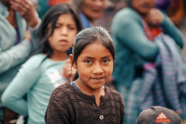 Guatemalan girl wearing brown
