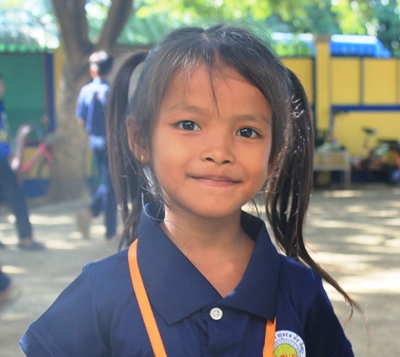 young girl in Cambodia