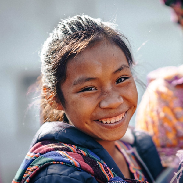 smiling girl in Guatemala