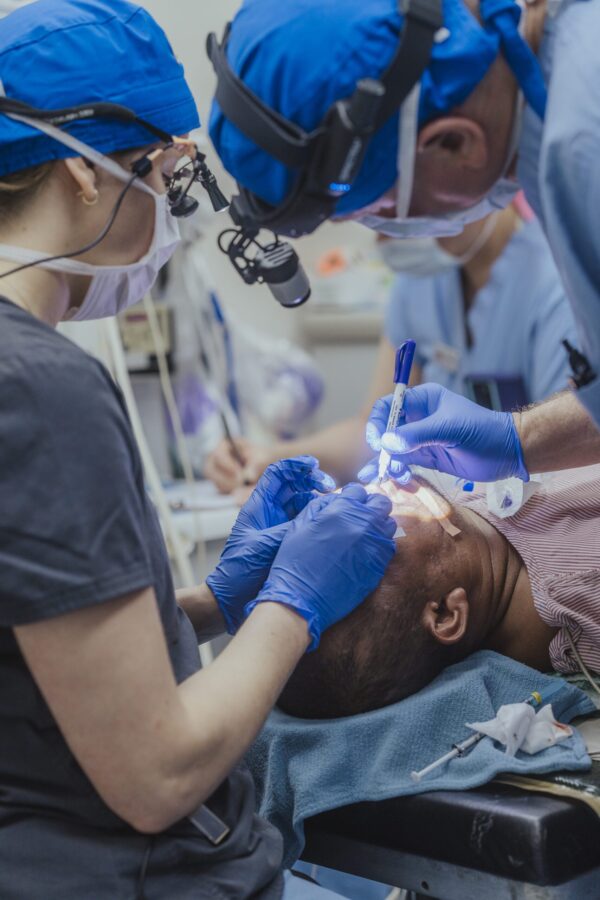 Surgeons performing cleft surgery